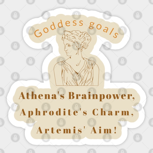 Goddess Goals Sticker by Poseidon´s Provisions